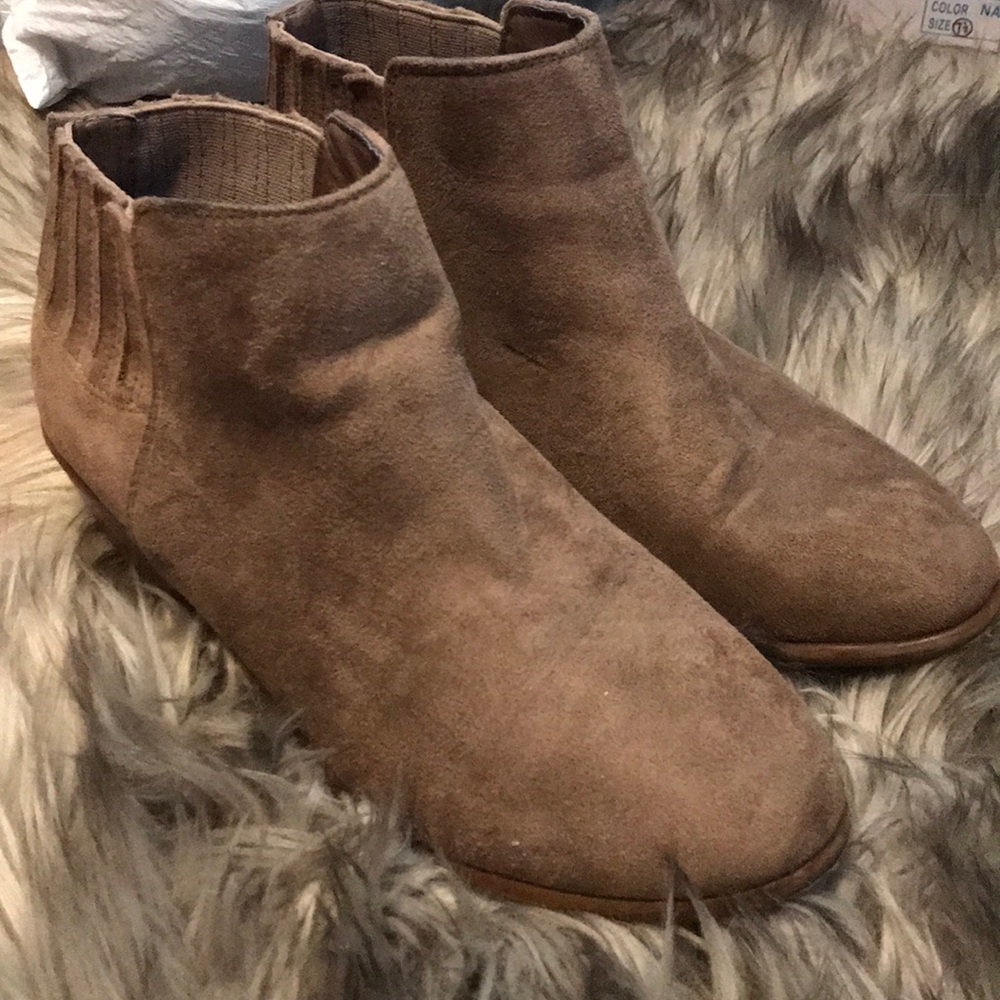 Tan booties
